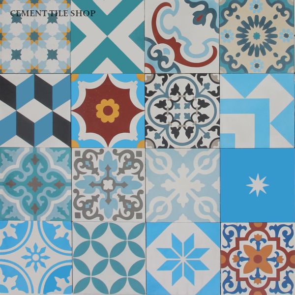 Cement Tile Shop - Patchwork Blue