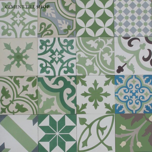 Cement Tile Shop - Patchwork Green